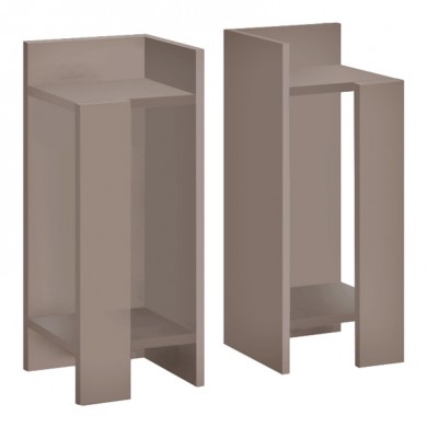 Elos Megapap melamine night-stand set in light mocha color 25x27x60cm.