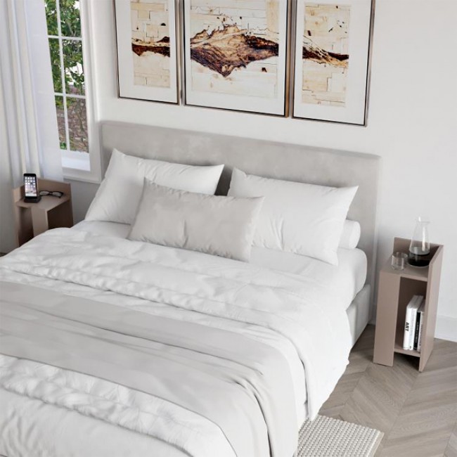 Κομοδίνο Elos Megapap σετ 2 τεμαχίων χρώμα ανοιχτή μόκα 25x27x60εκ.