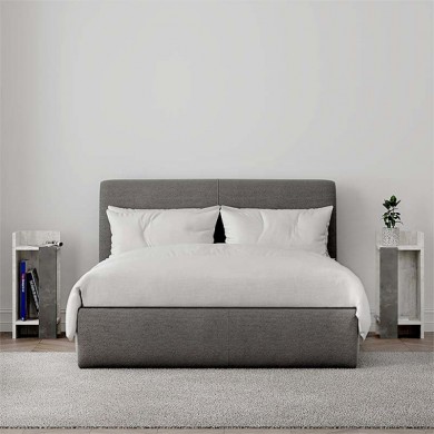 Elos Megapap melamine night-stand set in ancient white - retro grey color 25x27x60cm.