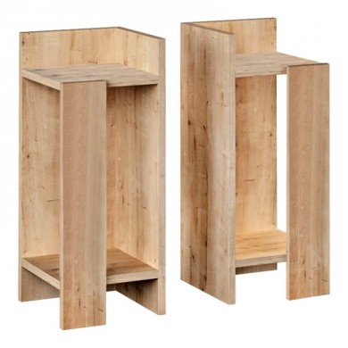 Elos Megapap melamine night-stand set in sapphire oak color 25x27x60cm.