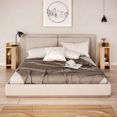 Elos Megapap melamine night-stand set in sapphire oak color 25x27x60cm.