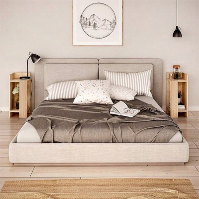 Κομοδίνο Elos Megapap σετ 2 τεμαχίων χρώμα sapphire oak 25x27x60εκ.