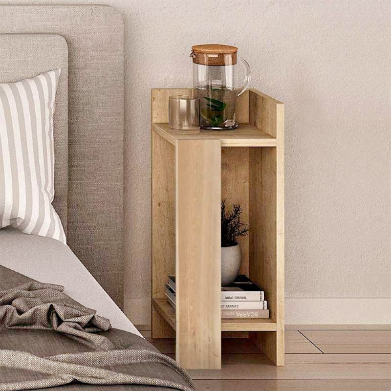 Elos Megapap melamine night-stand set in sapphire oak color 25x27x60cm.
