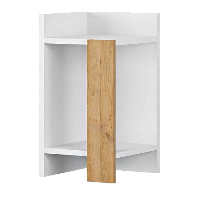 Κομοδίνο Elos Megapap χρώμα λευκό - saphhire oak 30x31,7x55εκ. Κομοδίνο Elos Megapap χρώμα λευκό - saphhire oak 30x31,7x55εκ.