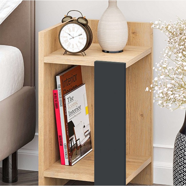 Κομοδίνο Elos Megapap χρώμα saphhire oak - silky black 30x31,7x55εκ. Κομοδίνο Elos Megapap χρώμα saphhire oak - silky black 30x31,7x55εκ.