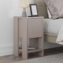 Ema Megapap melamine night-stand in light mocha color 30x30x55cm.