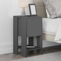 Ema Megapap melamine night-stand in anthracite color 30x30x55cm.
