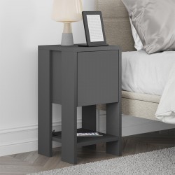 Κομοδίνο Ema Megapap χρώμα ανθρακί 30x30x55εκ. Κομοδίνο Ema Megapap χρώμα ανθρακί 30x30x55εκ.