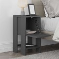 Ema Megapap melamine night-stand in anthracite color 30x30x55cm.