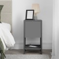 Ema Megapap melamine night-stand in anthracite color 30x30x55cm.