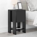 Ema Megapap melamine night-stand in black color 30x30x55cm.