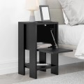 Ema Megapap melamine night-stand in black color 30x30x55cm.