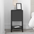 Ema Megapap melamine night-stand in black color 30x30x55cm.