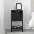 Ema Megapap melamine night-stand in black color 30x30x55cm.