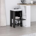 Ema Megapap melamine night-stand in black color 30x30x55cm.