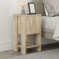 Ema Megapap melamine night-stand in travertine color 30x30x55cm.