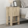 Ema Megapap melamine night-stand in travertine color 30x30x55cm.