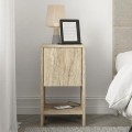 Ema Megapap melamine night-stand in travertine color 30x30x55cm.
