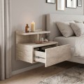 Κομοδίνο επιτοίχιο Mislina Megapap χρώμα travertine 40x33,2x32εκ.