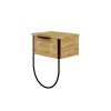 Norfolk Megapap melamine wall night-stand in oak color 33x25x44cm.