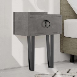 Κομοδίνο επιτοίχιο Sponge Megapap χρώμα γκρι ρετρό 40x24x51εκ. Κομοδίνο επιτοίχιο Sponge Megapap χρώμα γκρι ρετρό 40x24x51εκ.