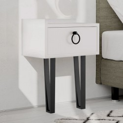 Κομοδίνο επιτοίχιο Sponge Megapap χρώμα λευκό 40x24x51εκ. Κομοδίνο επιτοίχιο Sponge Megapap χρώμα λευκό 40x24x51εκ.