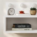 Κομοδίνο επιτοίχιο Treo Megapap με LED χρώμα λευκό 40x30x33,8εκ.
