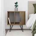 Glynn Megapap melamine night-stand in light brown color 50,2x44,6x60cm.