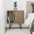 Glynn Megapap melamine night-stand in light brown color 50,2x44,6x60cm.