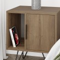 Glynn Megapap melamine night-stand in light brown color 50,2x44,6x60cm.