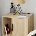 Κομοδίνο Glynn Megapap χρώμα φυσικό οξιάς 50,2x44,6x60εκ.