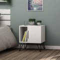 Glynn Megapap melamine night-stand in white color 50,2x44,6x58cm.
