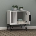Glynn Megapap melamine night-stand in white color 50,2x44,6x58cm.
