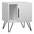 Glynn Megapap melamine night-stand in white color 50,2x44,6x58cm.