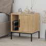 Glynn Megapap melamine nightstand in sapphire oak color 45x35x50cm.