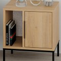 Glynn Megapap melamine nightstand in sapphire oak color 45x35x50cm.