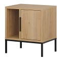 Glynn Megapap melamine nightstand in sapphire oak color 45x35x50cm.
