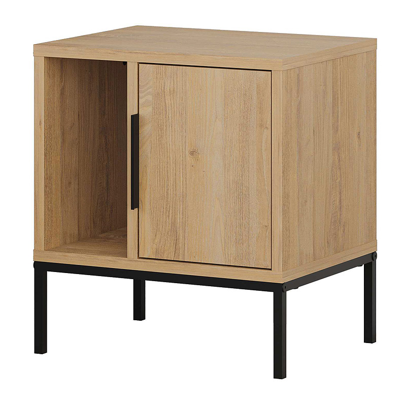 Glynn Megapap melamine nightstand in sapphire oak color 45x35x50cm.
