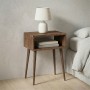 Gola Megapap melamine bedside table in walnut color 45x30x58cm.