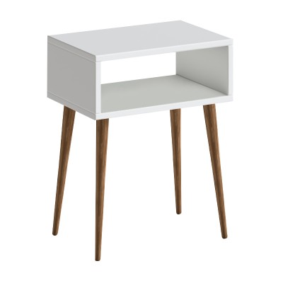 Κομοδίνο Gola Megapap χρώμα λευκό 45x30x58εκ.