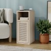 Inca Megapap melamine nightstand in light oak color 25.2x32x60cm.