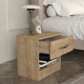 Lube Megapap melamine nightstand in sapphire oak color 40x28,2x40cm.