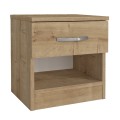 Lube Megapap melamine nightstand in sapphire oak color 40x28,2x40cm.