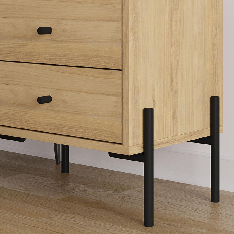 Malta Megapap melamine nightstand in sapphire oak color 49x35x52cm.