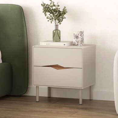 Marquise Megapap melamine nightstand in sandstone color 50x35x52.3cm.