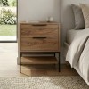 Mars Megapap melamine nightstand in walnut Ud color 45x35x58cm.