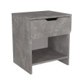 Κομοδίνο Mida Megapap χρώμα γκρι σκυροδέματος 45x40x52εκ.