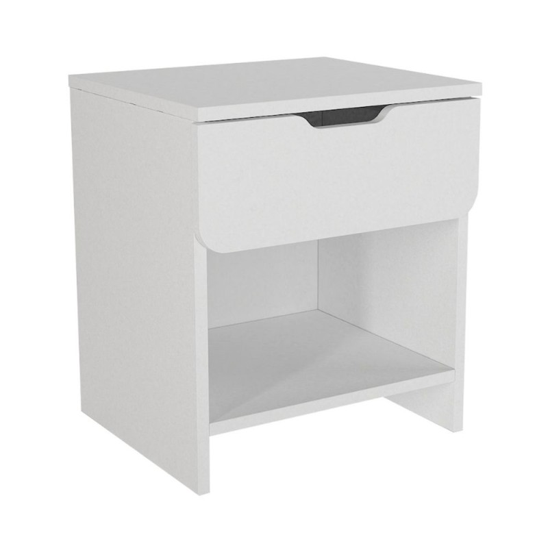 Κομοδίνο Mida Megapap χρώμα λευκό 45x40x52εκ.