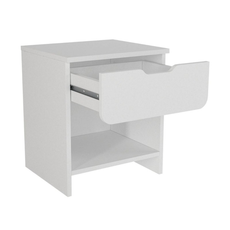 Κομοδίνο Mida Megapap χρώμα λευκό 45x40x52εκ.