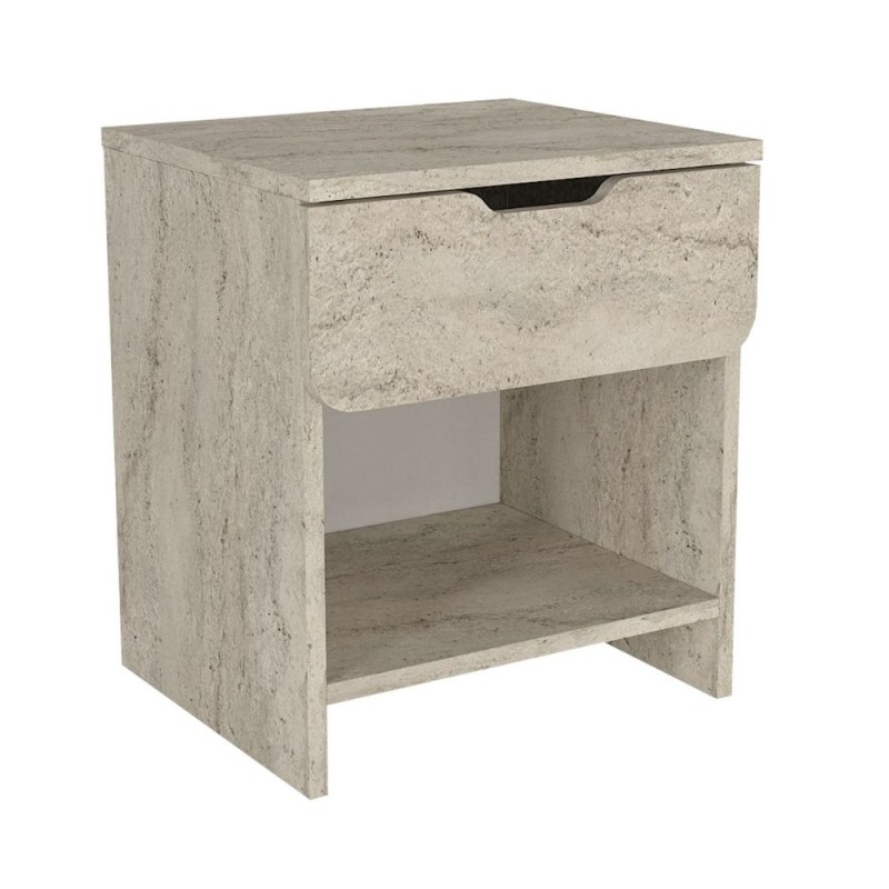Κομοδίνο Mida Megapap χρώμα travertine 45x40x52εκ.